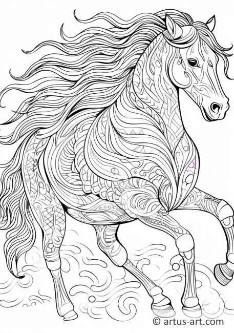Page de coloriage de cheval